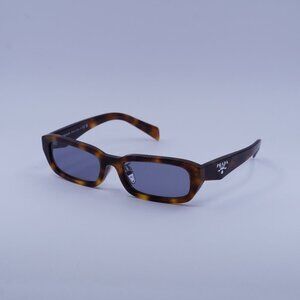 Prada PRB06SF 15W03N Sunglasses Classic Havana Rectangle Frame, Grey Lenses